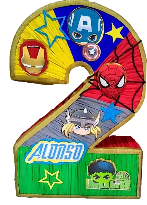 PIÑATA AVENGERS NUMERO
